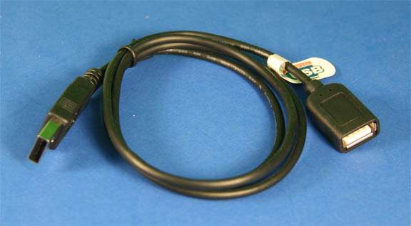 USB 2.0 Extension Cable Black 3ft A-Male to A-Female