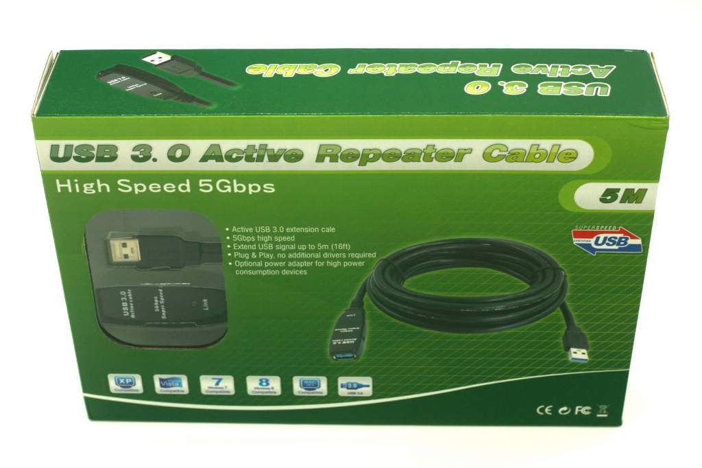 USB 3.0 Active Repeater Extension Cable LED SuperSpeed 5 Meter 15FT 5GBPS