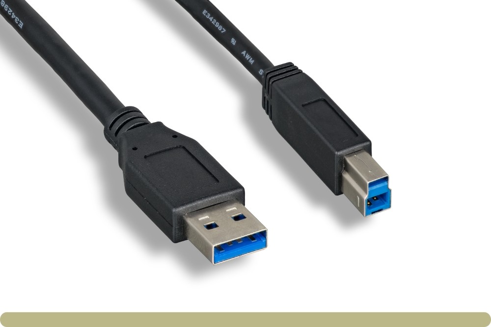 USB 3.0 SuperSpeed Cable A-B 15FT Black