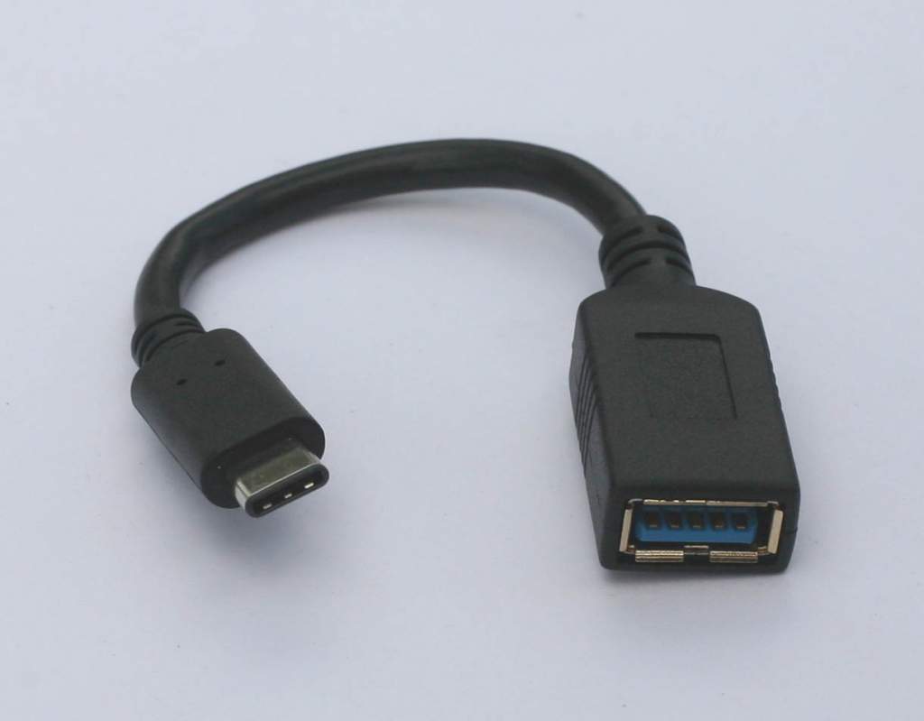USB 3.1 Type-C Male to Type-A Female Adapter Cable 6In