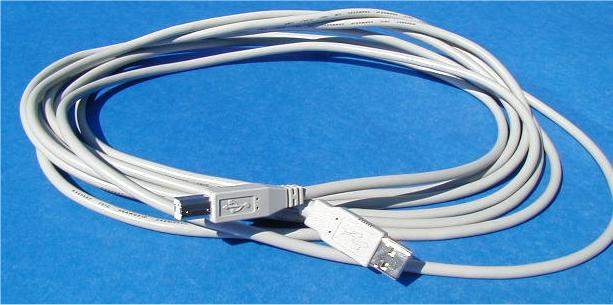 USB CABLE TYPE A to TYPE B CABLE 15FT