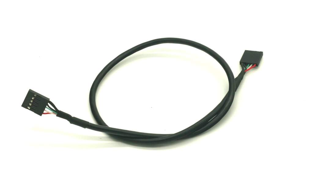 USB Header Cable 5-Pin 1x5 Case to Mainboard Internal Cable 16 inch Black