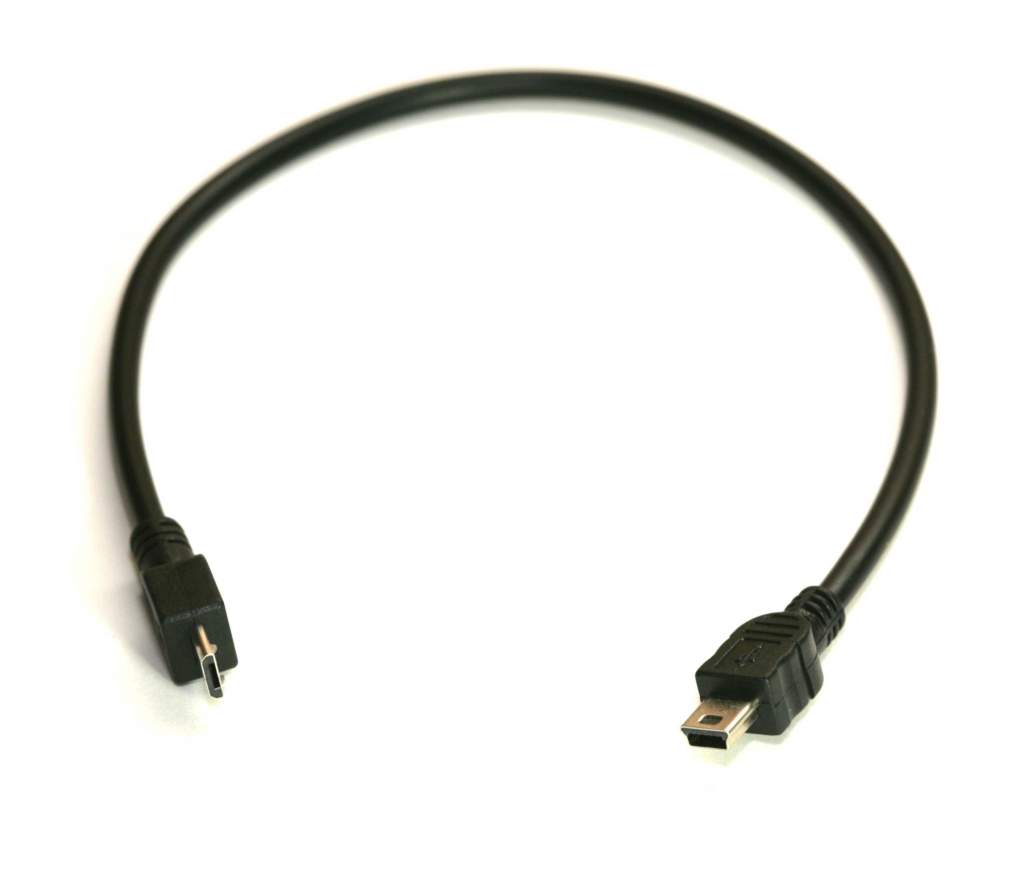 USB Micro-5 Pin Male to USB Mini-5 Pin Male Cable 12 Inch