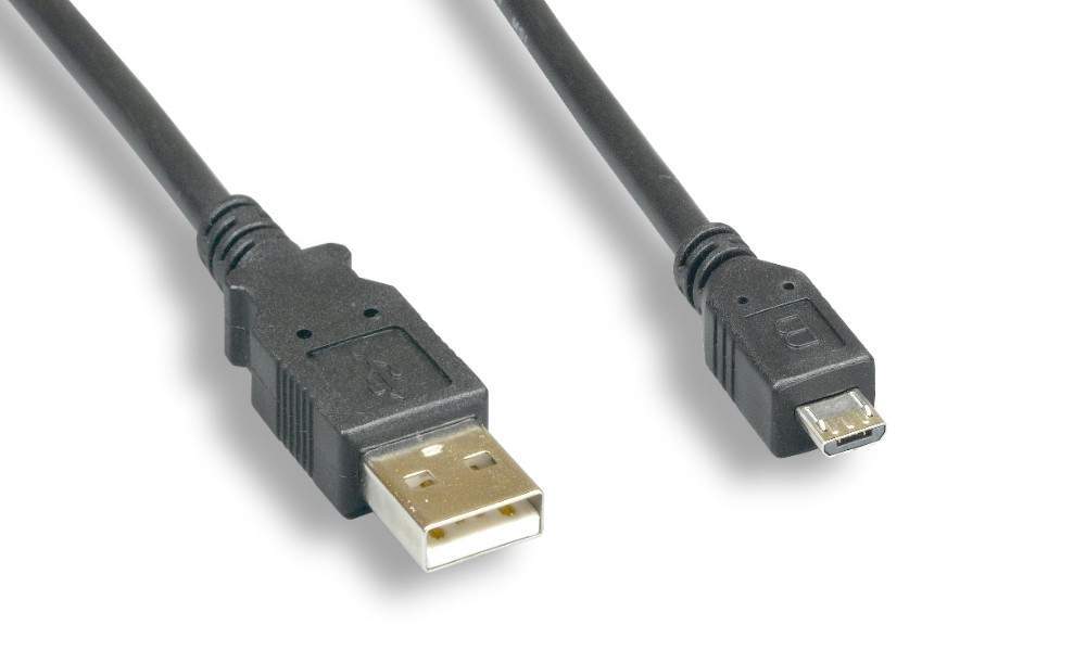 USB Micro-B Cable 15FT Premium Black MicroB D2