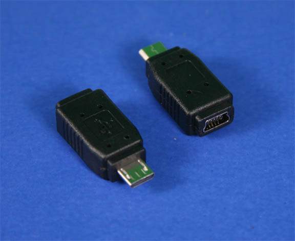USB Mini-B Female to Micro-B Male Adapter