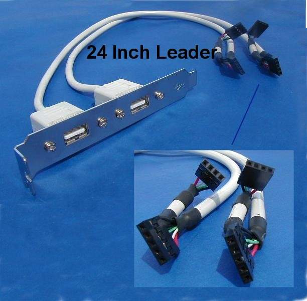 USB PORT DUAL to MAINBOARD PORT Universal 24in