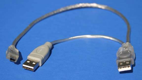 USB PORTABLE HARD DRIVE Encloser Cable A-Male A-Male to Mini-B-Male