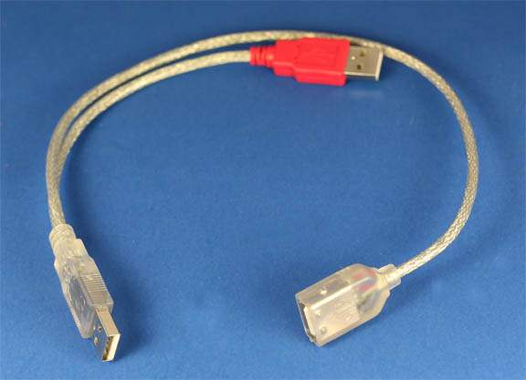 USB Power Combine A-Male A-Male to A-Female