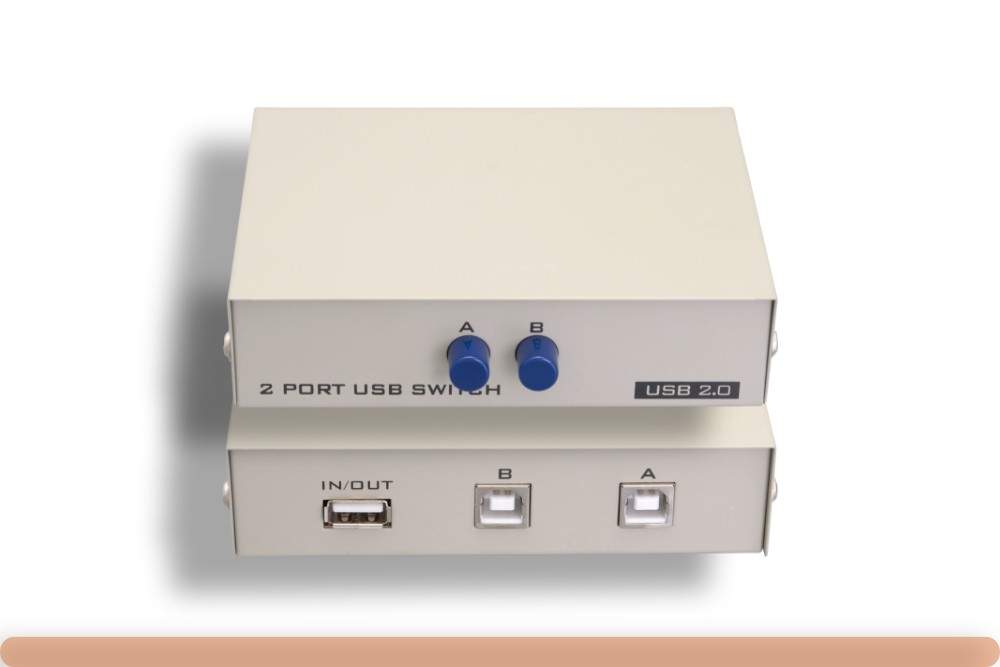 USB Switch PUSH BUTTON MANUAL AB 1A-2B Box