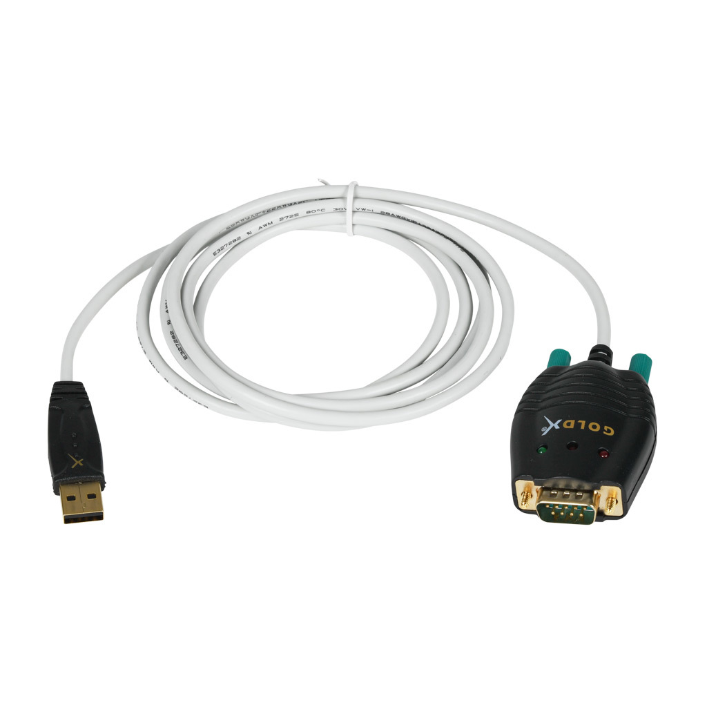 USB to DB9-Male Serial Port Converter 6FT GoldX Windows 10-11 GXMU-1200