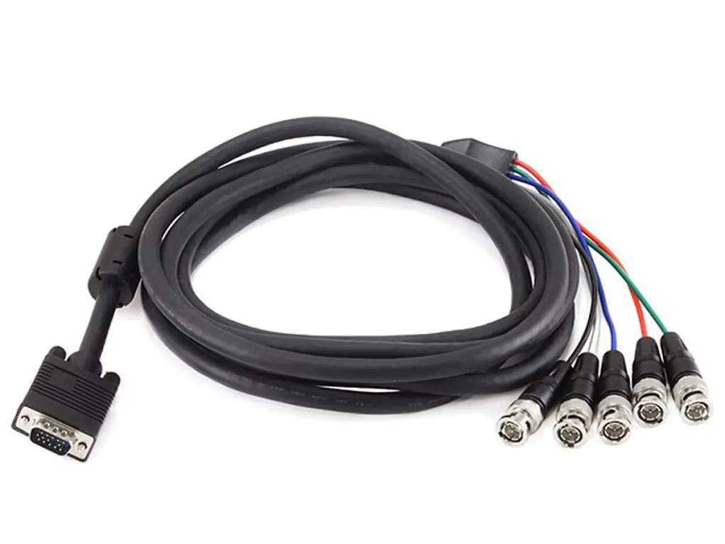 VGA HD-15 to 5 BNC RGB Video Cable for HDTV Monitor cable 10FT