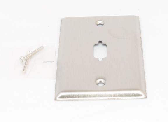 VGA WALL PLATE DB9 or HD15 1-HOLE STAINLESS