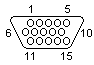 VGA HD15 Male Connector