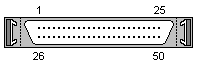 High Density DB50 Latch Male