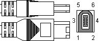 6 Pin Firewire Male