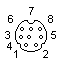 8 pin miniDIN connector