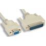 1FT Modem Cable DB9-F to DB25-M