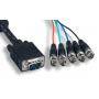 5 BNC to SUPER VGA HD15-M Cable 6FT RGBHV SVGA