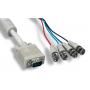 4 BNC to SUPER VGA HD15-M Cable 6FT
