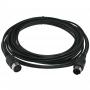 20FT MIDI Standard Male Female Din5 Cable Black Extension