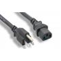 10FT Standard Power Cord NEMA 5-15P To C13 Black 18 AWG Cable CUL