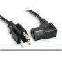 10FT 18 Awg Right Angle Power Cord IEC320C13R to NEMA 5-15P