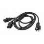 6ft Y-Splitter Power Cord - NEMA 5-15P to Dual C13 - Server & Workstation