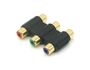 Ultra Gold COMPONENT Video Coupler Adapter Female 3 RGB RCA connector analog