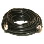 50FT BNC Twist On Male to Male RG58 Coax Coaxial Cable Cord 50 Ohm Black