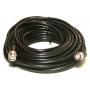 50FT BNC Twist On Male to Male RG58 Coax Coaxial Cable Cord 50 Ohm Black A/U