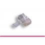 RJ45 8P8C Modular Plug Crimps for Solid-Round CAT6 Easy Load Bar 100-Pack