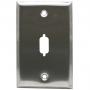 Stainless Steel Wall Plate DB9 or HD15 1-Hole Serial or VGA Port