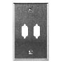 Stainless Steel VGA Wall Plate DB9 or HD15 2-Hole DE9