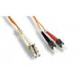 ST-LC FIBER OPTIC 1Meter 62.5 125UM Duplex Multimode Cable