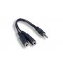 3.5mm Stereo Jack Y Splitter Male Female Female Cable 6IN