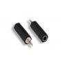 3.5mm 1/8 STEREO PLUG-M to 6.3mm 1/4 STEREO JACK-F Adapter