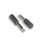 3.5mm 1/8 STEREO JACK-F to 6.3mm 1/4 STEREO PLUG-M Adapter