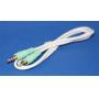 3FT STEREO AUX Cable White 3.5mm PLUG Male Male