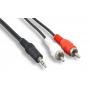 3.5mm STEREO JACK M to Dual RCA M 25FT Cable