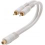 RCA Y Splitter Adapter RCA Dual Male to RCA Single Female 6 Inch Heavy Duty