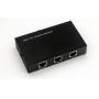 RJ45 AB 2 Way Switch Box Push Button Manual Network Black