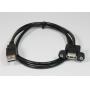 USB 2.0 Panel Mount Cable Single Port Bulkhead Male-Female 3FT