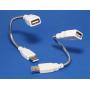 USB 2.0 Gooseneck Cable 8 Inch Chrome Flex