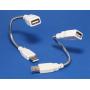 USB 2.0 Gooseneck Cable 8 Inch Chrome Flexible Male to Female USA 20cm