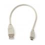 USB Camera Cable MINI-B 5-Wire 12IN Beige 1FT