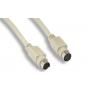 6FT Mini DIN 8 Pin Serial RS-232 Extension Cable 28AWG MDIN 8 Pin M/F Device Mac