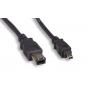 15FT Firewire Cable Black 6-Pin 4-Pin 6P 4P IEEE 1394 MM