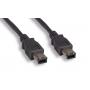 1FT Firewire Cable Black 6PIN 6PIN IEEE-1394A