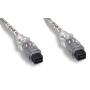 6FT Firewire 1394B BETA Cable Silver 9PIN 9PIN