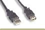 USB 2.0 Extension Cable Black 10ft A-Male to A-Female